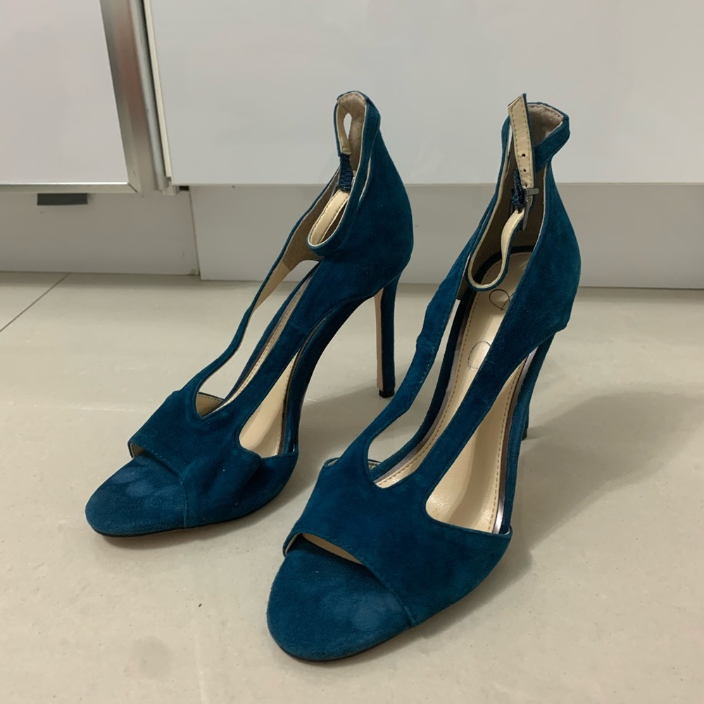 Suede Blue Vintage heels